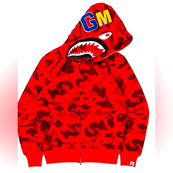 Red bape hoodie for men